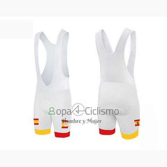Vuelta Espana Ropa Ciclismo Culotte Corto 2019 Hombre Mangas Cortas Blanco